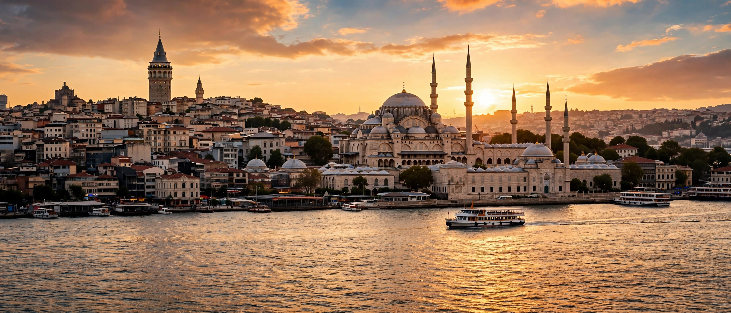 Hagia Sophia at dusk in Istanbul